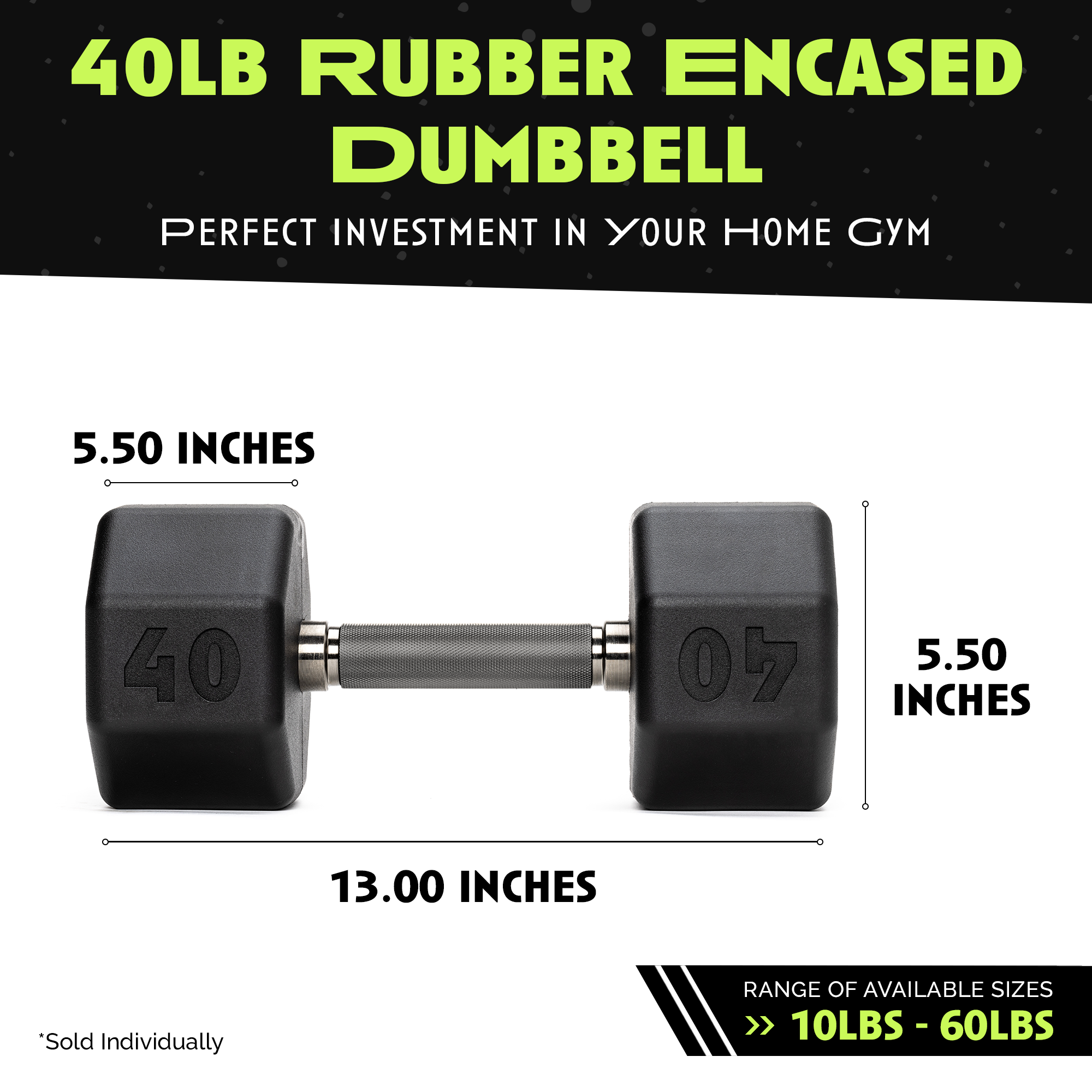 Octo Rubber Dumbbell (sold individually)