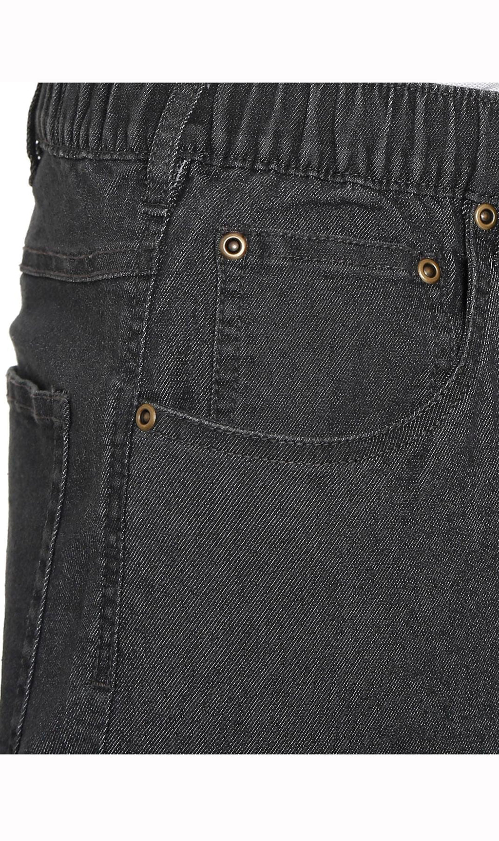 Men’s Lightweight Casual Elastic Waist Pull-On Jeans – Denim & Twill Pants with Easy Fit