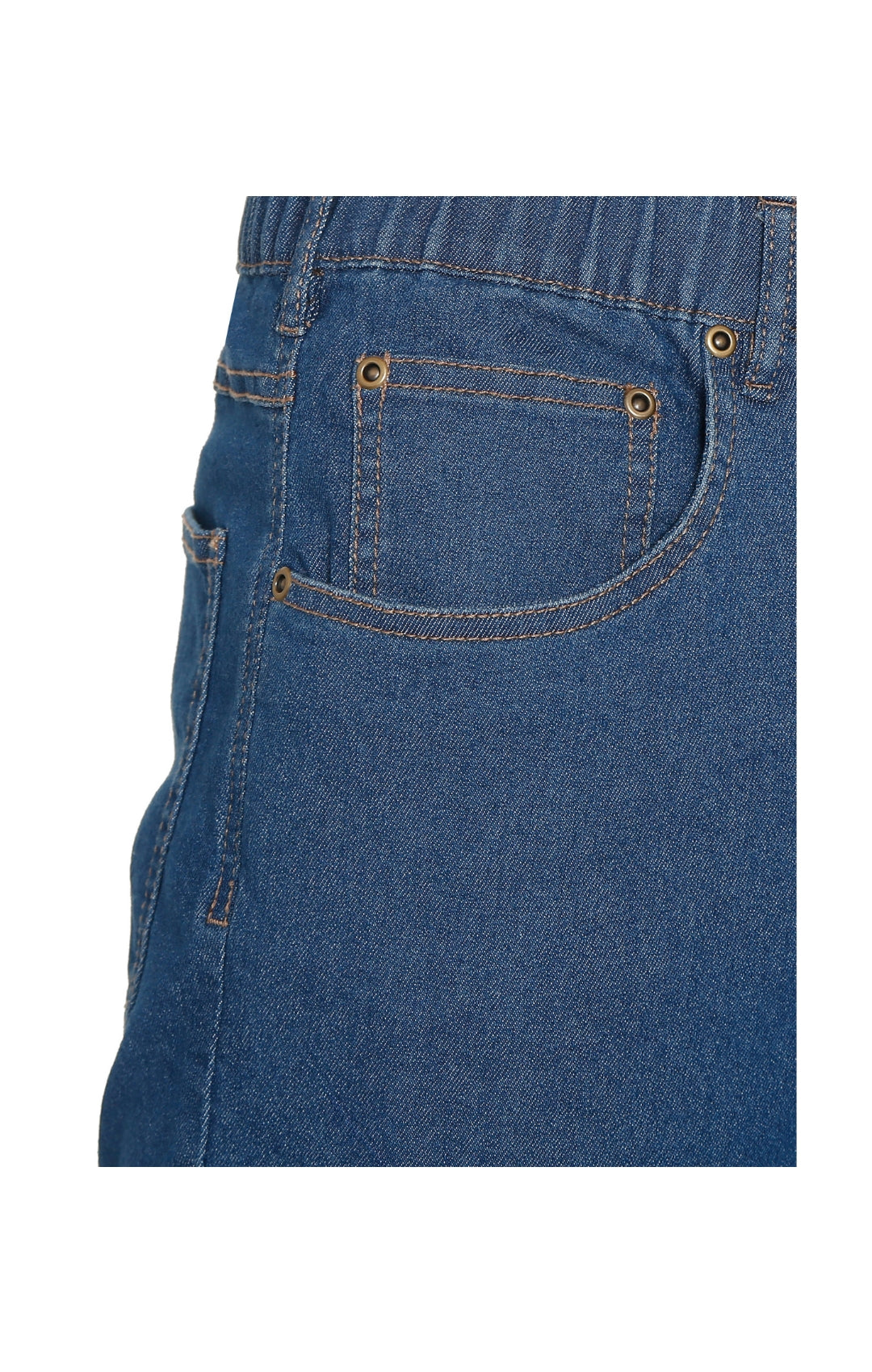 Men’s Lightweight Casual Elastic Waist Pull-On Jeans – Denim & Twill Pants with Easy Fit