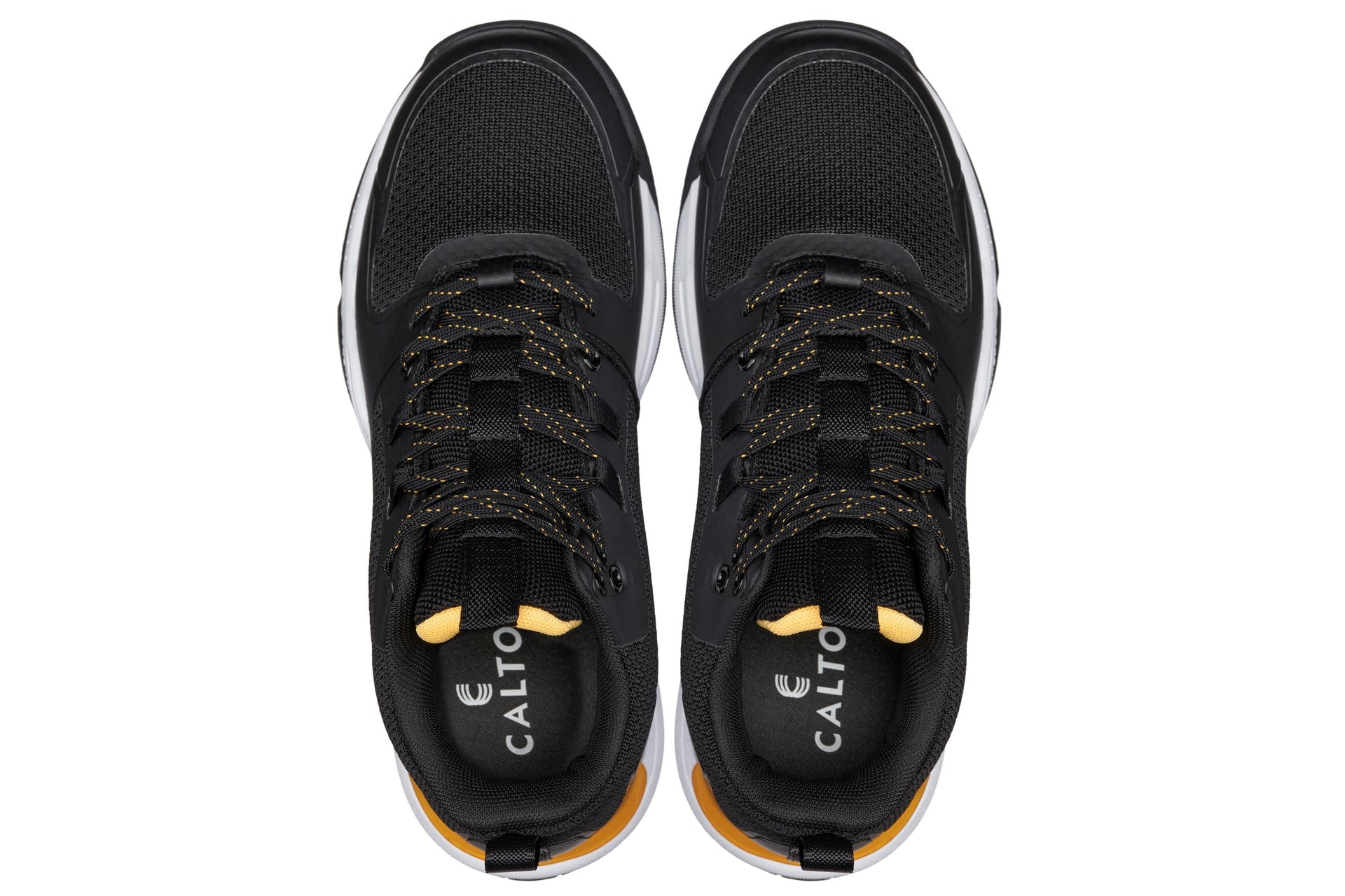 CALTO - Q391 - 3 Inches Taller (Black/Orange) - Basketball High-Top Sneakers