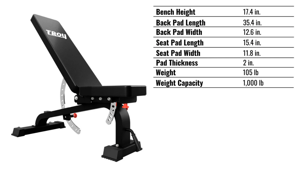 Adjustable Weight Bench by Troy Barbell