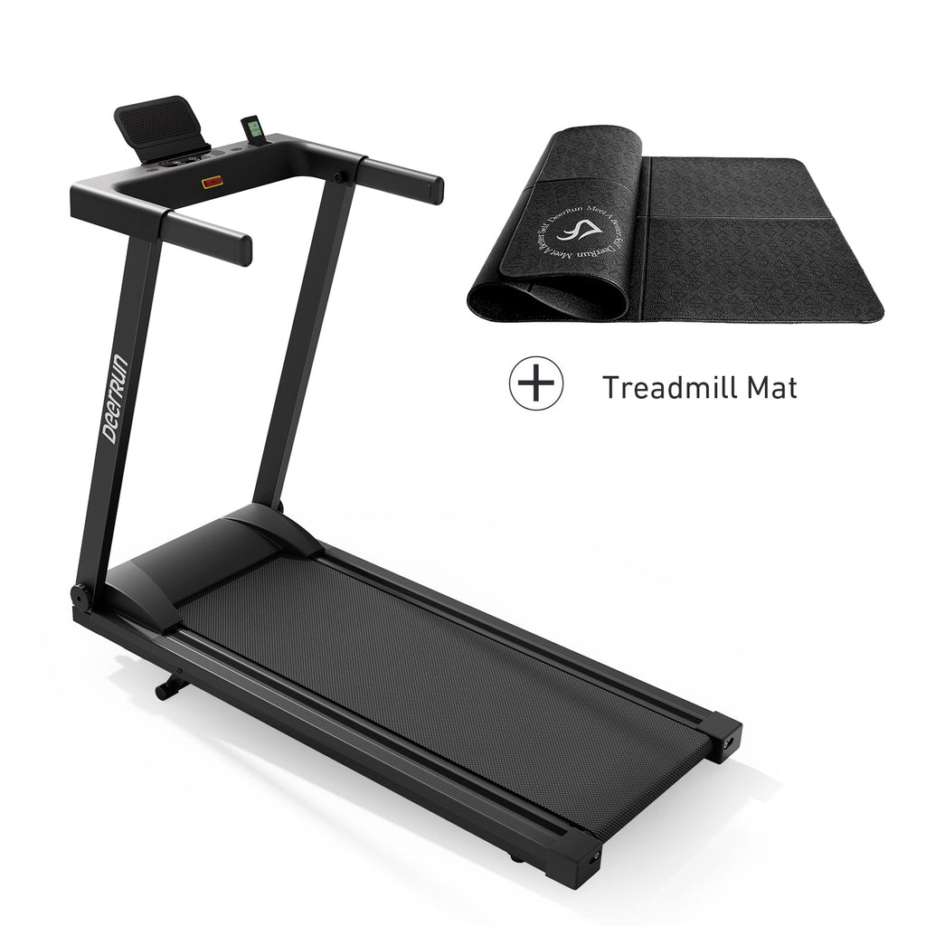 DeerRun All-New 2026 A1 Pro Move+ Smart Foldable Treadmill with 6% Incline & NFC | 350 lbs, 10 mph, Black