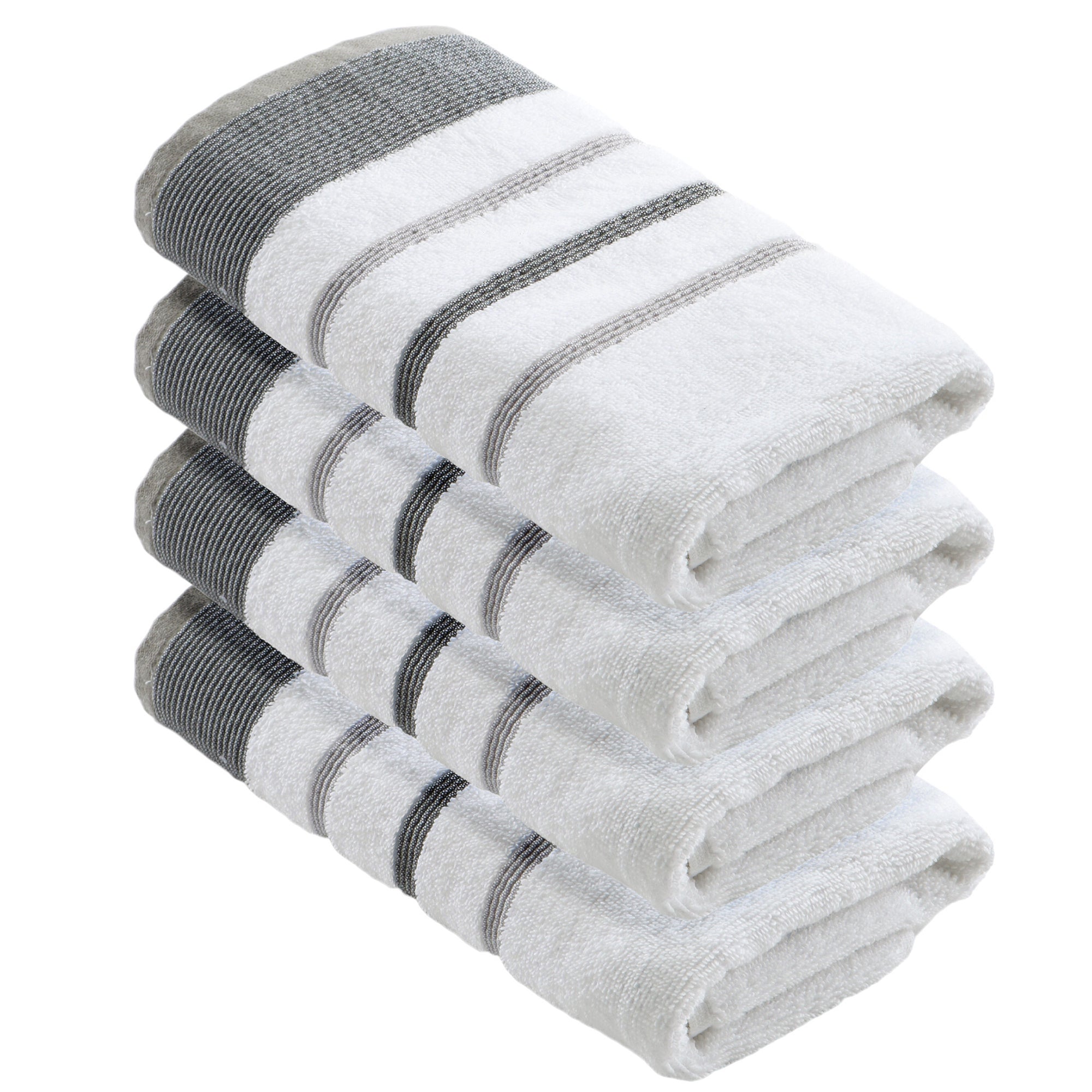 Decorative Cotton Stripe Bath Towel Set - Noelle Collection