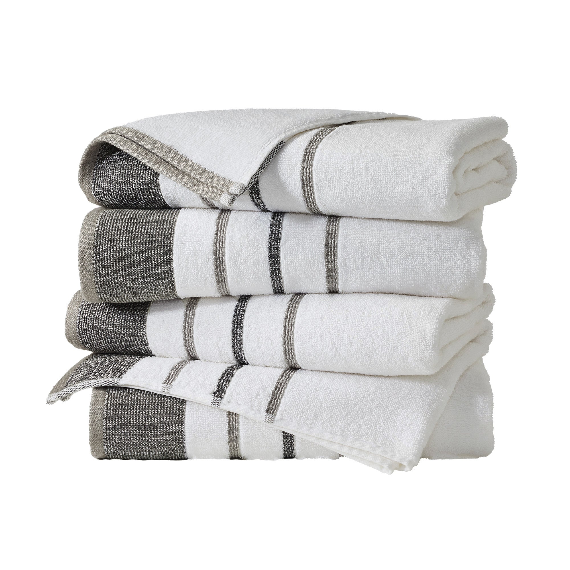 Decorative Cotton Stripe Bath Towel Set - Noelle Collection