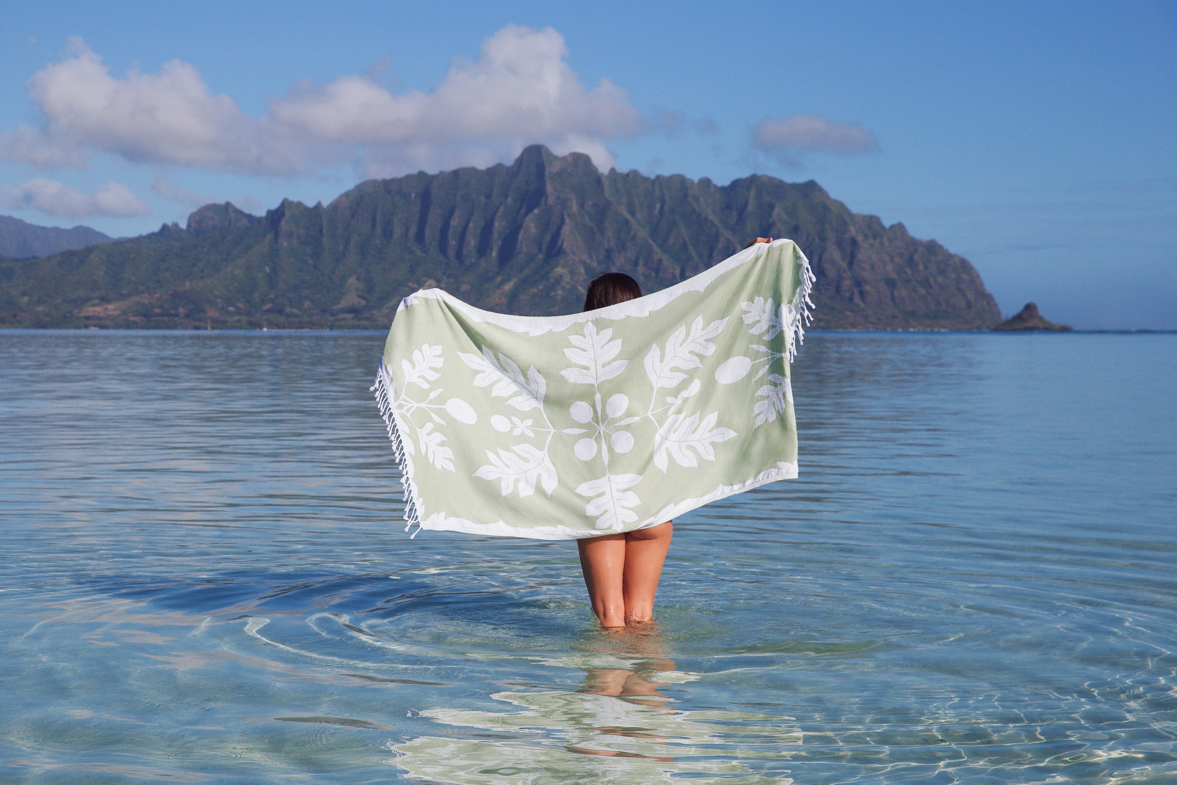 ‘Ohana ‘Ulu Print Turkish Beach Towel