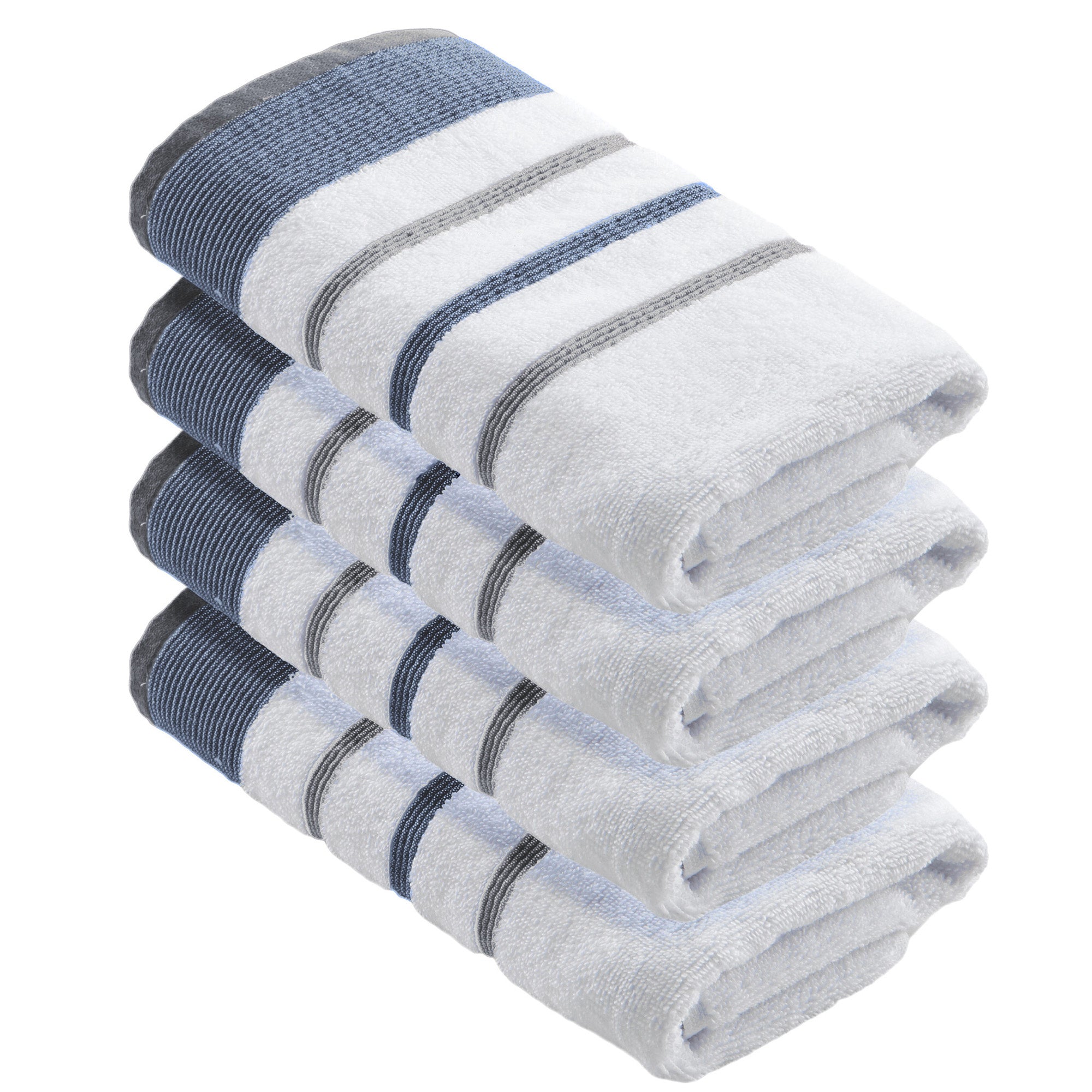 Decorative Cotton Stripe Bath Towel Set - Noelle Collection