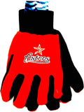 Rico Industries, Inc. Houston Astros Retro Logo Two Tone Pair Grip Gloves Sport Work Utility Baseball