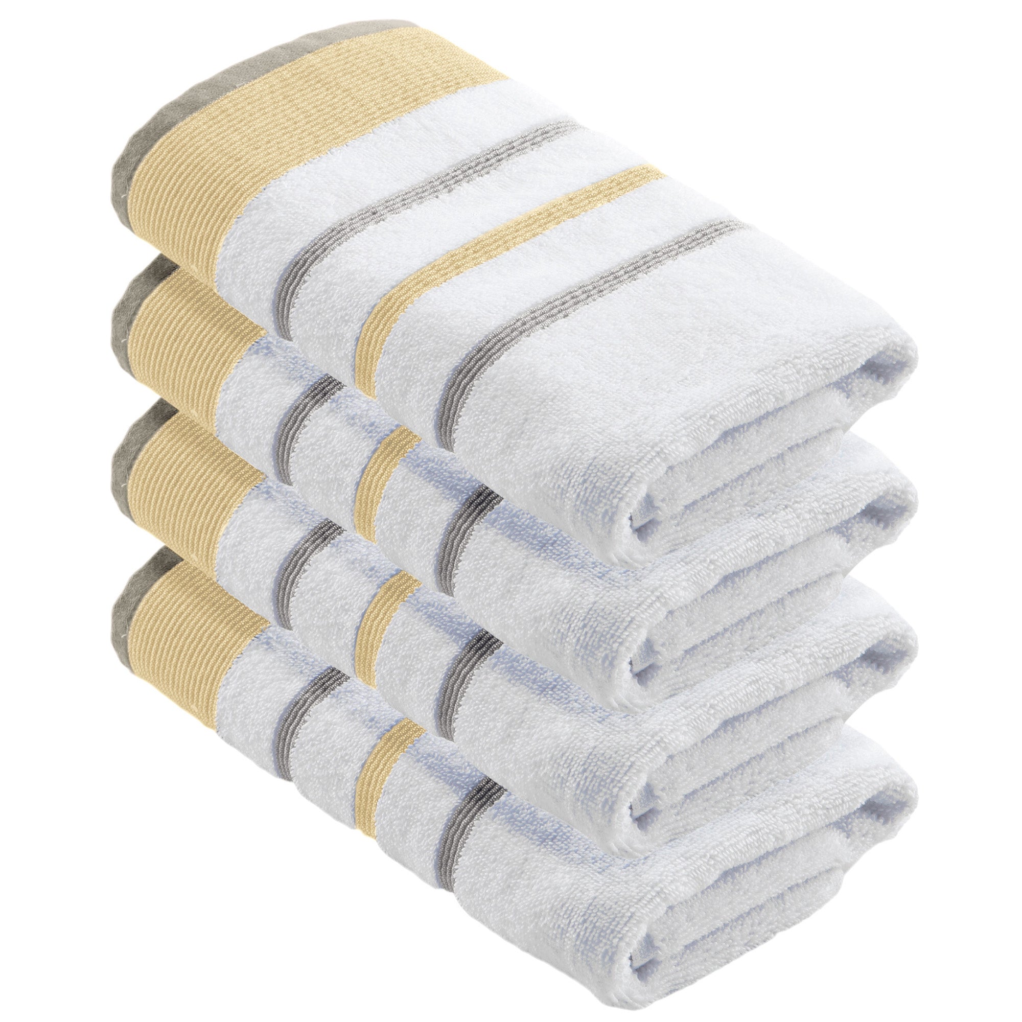 Decorative Cotton Stripe Bath Towel Set - Noelle Collection