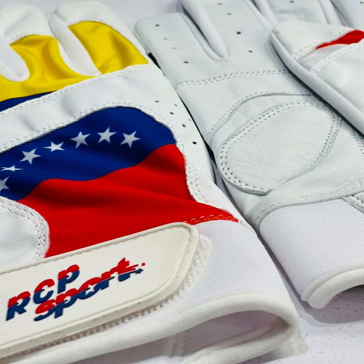 RCP Baseball Softball Batting Gloves Rip Tear Resist White Size L