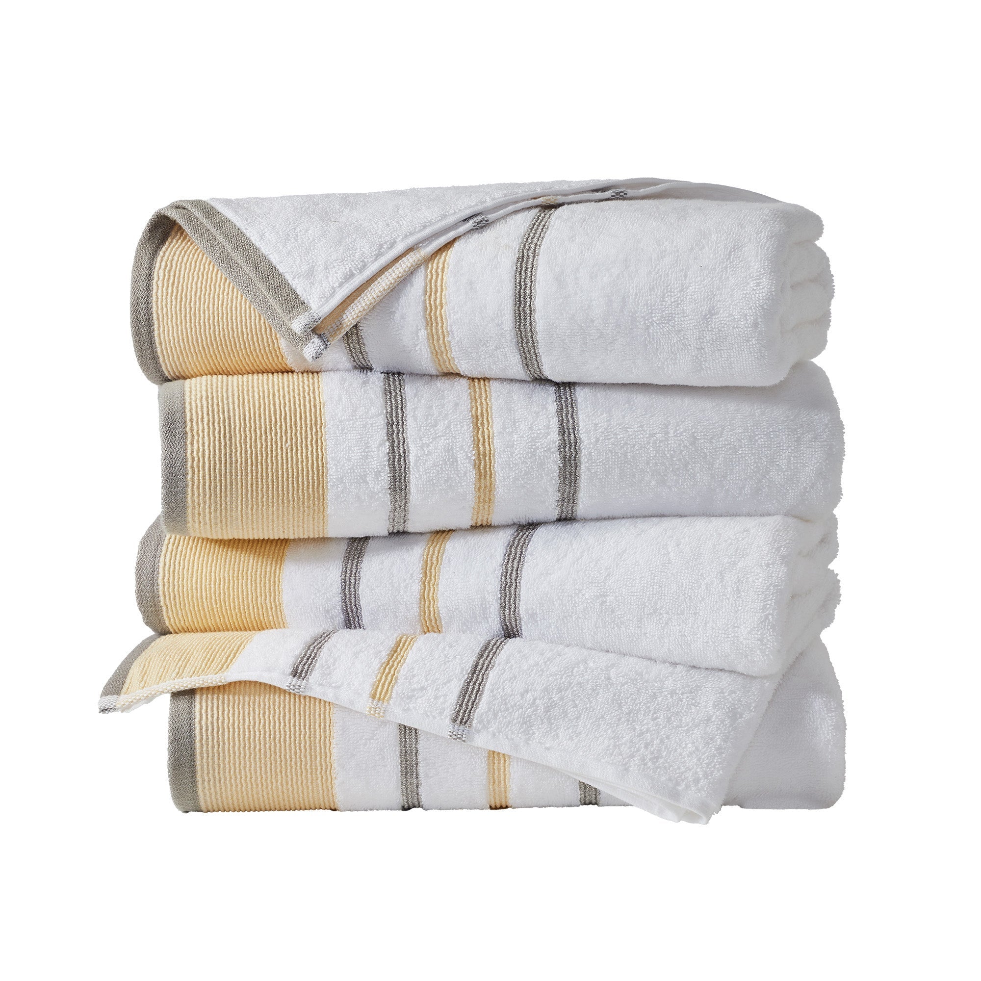 Decorative Cotton Stripe Bath Towel Set - Noelle Collection