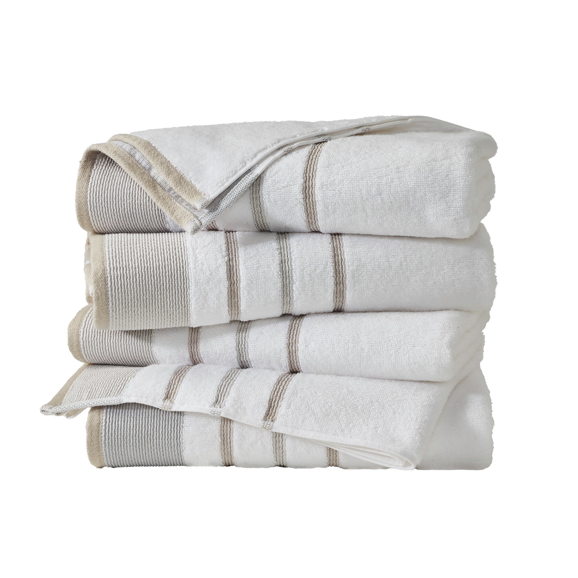 Decorative Cotton Stripe Bath Towel Set - Noelle Collection
