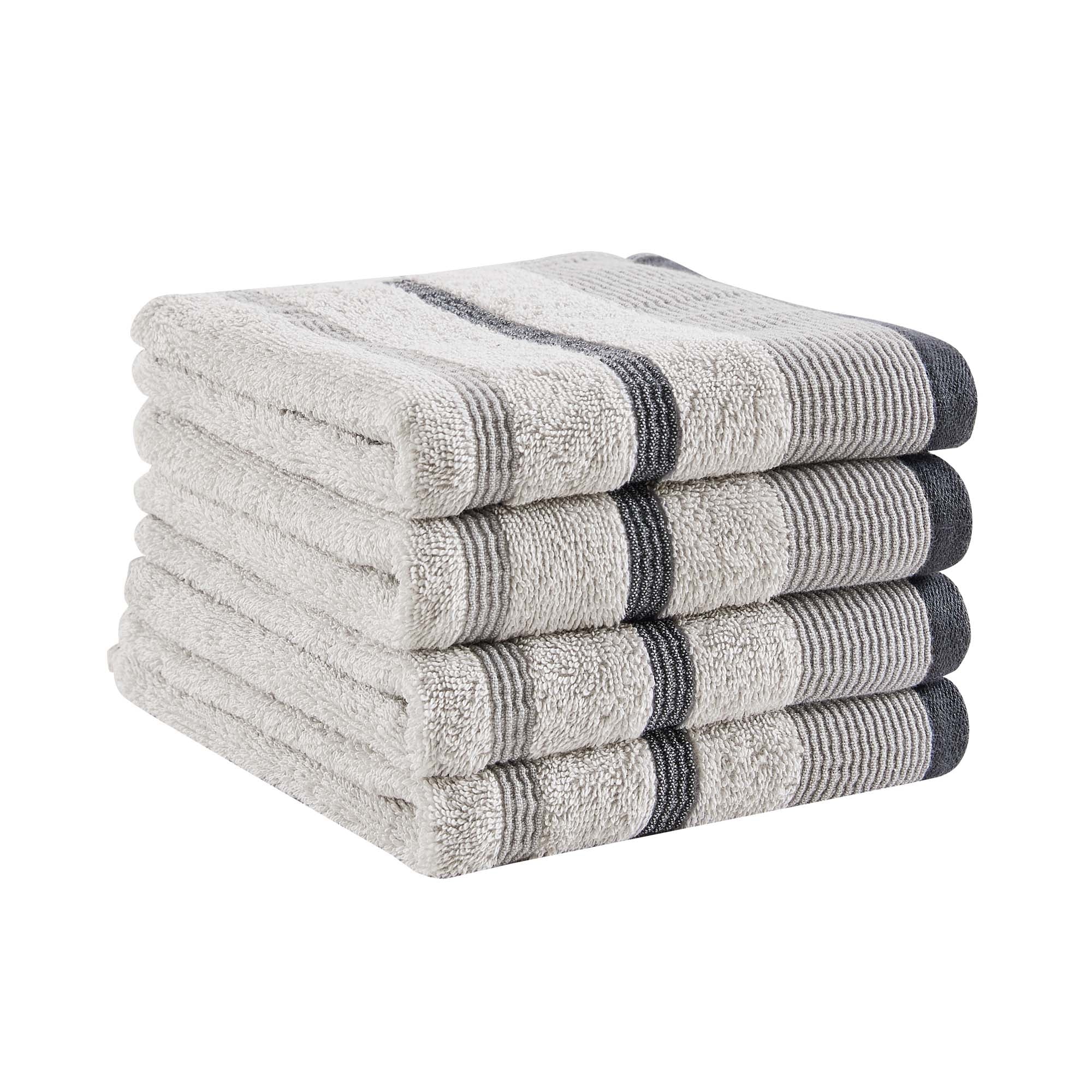 Decorative Cotton Stripe Bath Towel Set - Noelle Collection